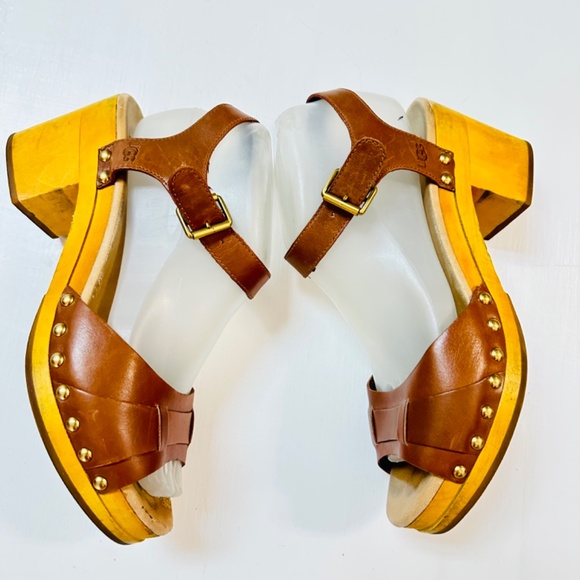 Sandalias UGG Clog “Janie” Leather & Wood talla 9 braw - Picture 4 of 8
